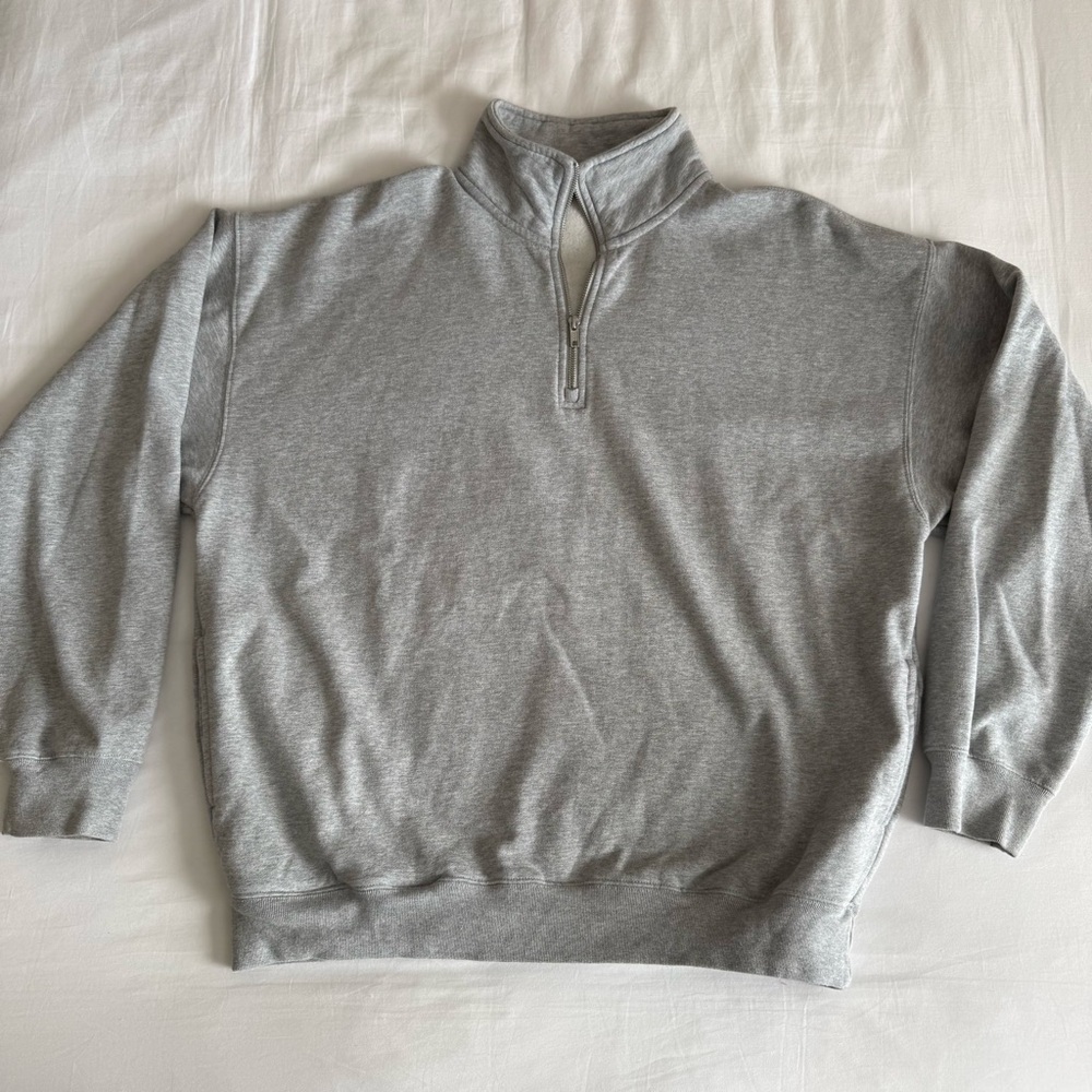 Brandy Melville Gray Quarter-Zip Sweatshirt